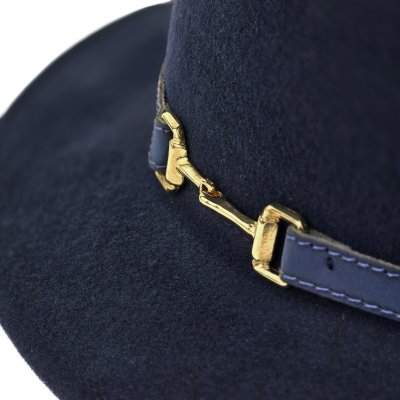 Hatter - Gårda Braga Wool felt Fedora (marineblå)