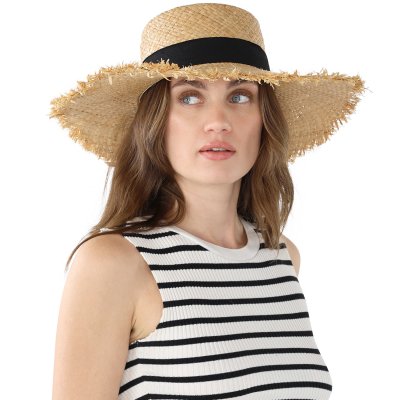 Stråhatt - Gårda Cadiz Sun Hat (naturlig/svart)