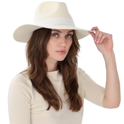 Hatter - Gårda Marcola Wide brimmed Fedora (hvit)