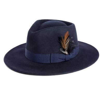 Hatter - Gårda Molinella Crushable Wool felt Fedora (blå)