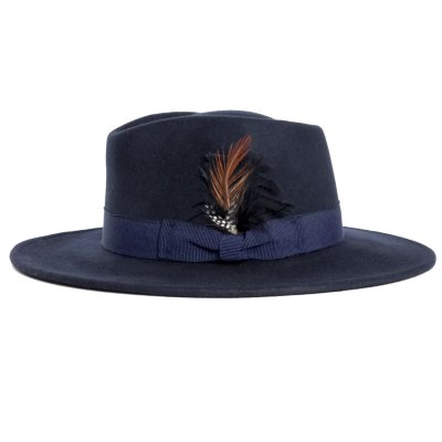 Hatter - Gårda Molinella Crushable Wool felt Fedora (blå)