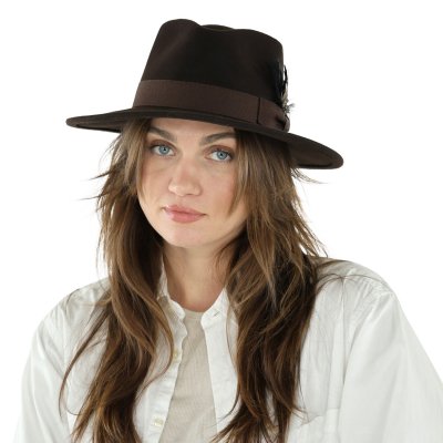 Hatter - Gårda Molinella Crushable Wool felt Fedora (brun)