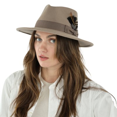 Hatter - Gårda Molinella Crushable Wool felt Fedora (greige)
