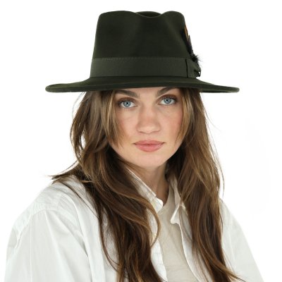 Hatter - Gårda Molinella Crushable Wool felt Fedora (grønn)