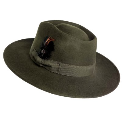 Hatter - Gårda Molinella Crushable Wool felt Fedora (grønn)