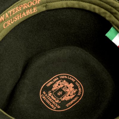 Hatter - Gårda Molinella Crushable Wool felt Fedora (grønn)