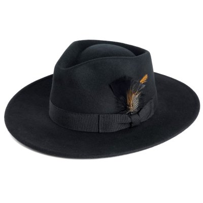 Hatter - Gårda Molinella Crushable Wool felt Fedora (svart)