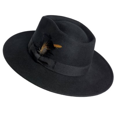 Hatter - Gårda Molinella Crushable Wool felt Fedora (svart)
