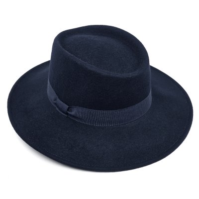Hatter - Gårda Napoli Fedora Wool Hat (marineblå)