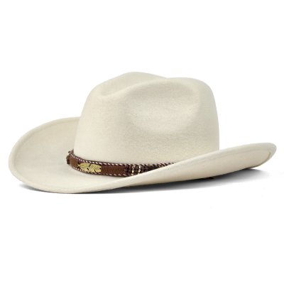 Hatter - Gårda Toquerville Crushable Wool felt Western hat (kremfarget)