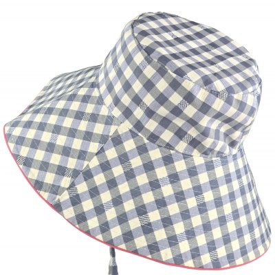 Hatter - Gårda Poppy Checkered sun hat (blå)