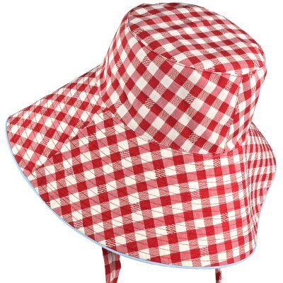 Hatter - Gårda Poppy Checkered sun hat (rød)