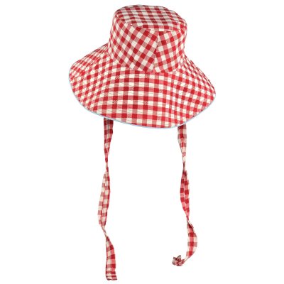 Hatter - Gårda Poppy Checkered sun hat (rød)