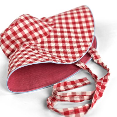 Hatter - Gårda Poppy Checkered sun hat (rød)