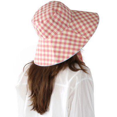 Hatter - Gårda Poppy Checkered sun hat (rosa)
