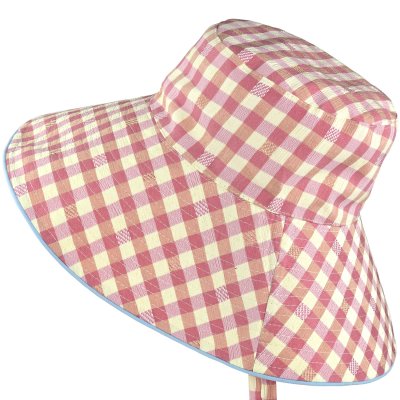 Hatter - Gårda Poppy Checkered sun hat (rosa)