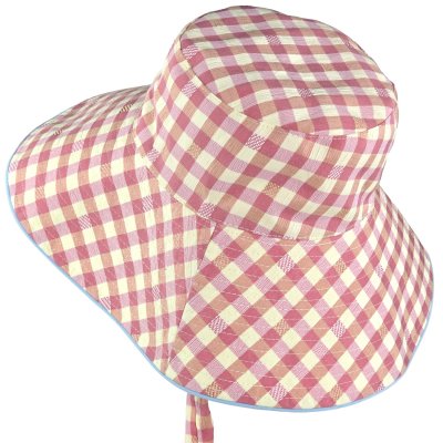 Hatter - Gårda Poppy Checkered sun hat (rosa)