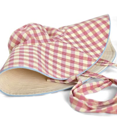 Hatter - Gårda Poppy Checkered sun hat (rosa)