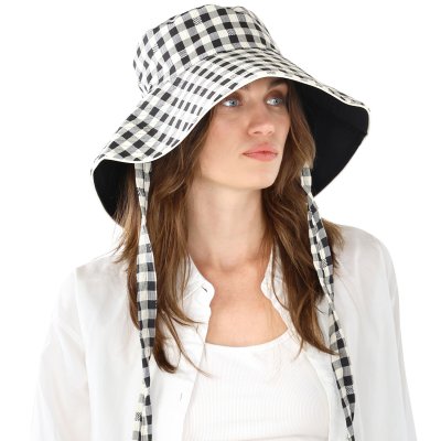Hatter - Gårda Poppy Checkered sun hat (svart)