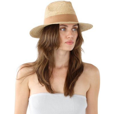 Stråhatt - Gårda Positano Fedora (naturlig/khaki)