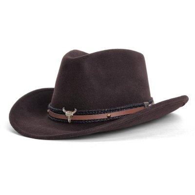Hatter - Gårda Santaquin Crushable Wool felt Western hat (brun)