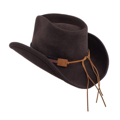 Hatter - Gårda Santaquin Crushable Wool felt Western hat (brun)