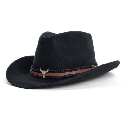 Hatter - Gårda Santaquin Crushable Wool felt Western hat (svart)