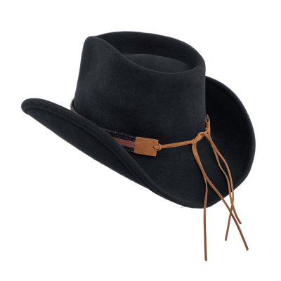 Hatter - Gårda Santaquin Crushable Wool felt Western hat (svart)