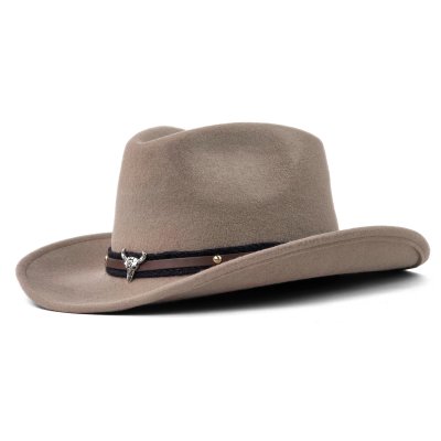 Hatter - Gårda Santaquin Crushable Wool felt Western hat (taupe)