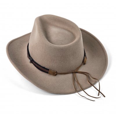 Hatter - Gårda Santaquin Crushable Wool felt Western hat (taupe)