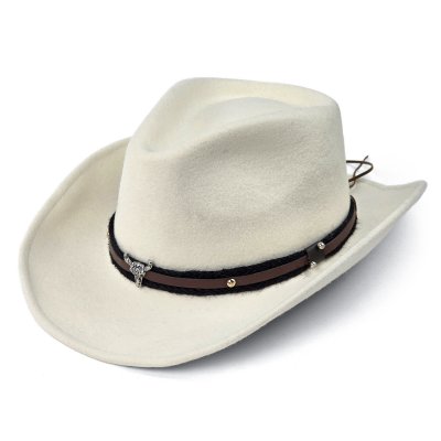 Hatter - Gårda Santaquin Crushable Wool felt Western hat (hvit)