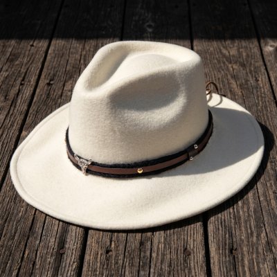 Hatter - Gårda Santaquin Crushable Wool felt Western hat (hvit)