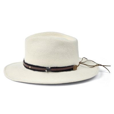 Hatter - Gårda Santaquin Crushable Wool felt Western hat (hvit)