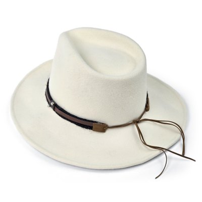 Hatter - Gårda Santaquin Crushable Wool felt Western hat (hvit)