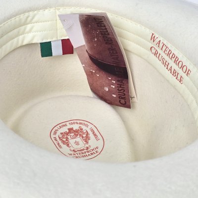 Hatter - Gårda Santaquin Crushable Wool felt Western hat (hvit)