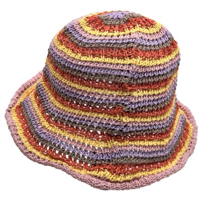 Hatter - Gårda Tecina Knitted Bucket Hat (rosa/multi)