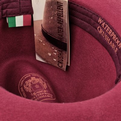 Hatter - Gårda Toquerville Crushable Wool felt Western hat (rød)