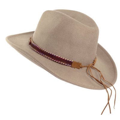 Hatter - Gårda Toquerville Crushable Wool felt Western hat (beige)