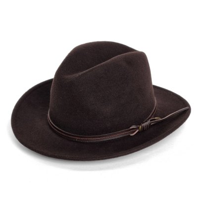 Hatter - Gårda Vicenza Crushable Wool felt Fedora (brun)