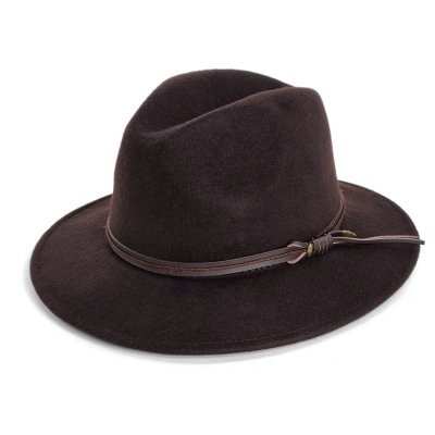 Hatter - Gårda Vicenza Crushable Wool felt Fedora (brun)