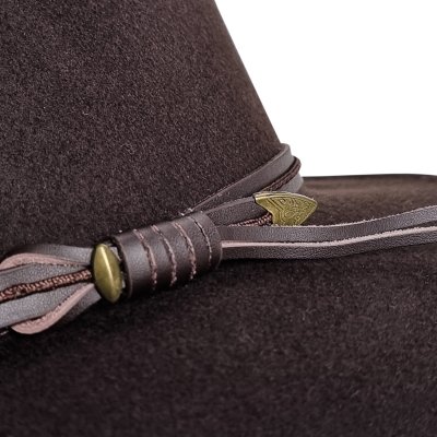 Hatter - Gårda Vicenza Crushable Wool felt Fedora (brun)