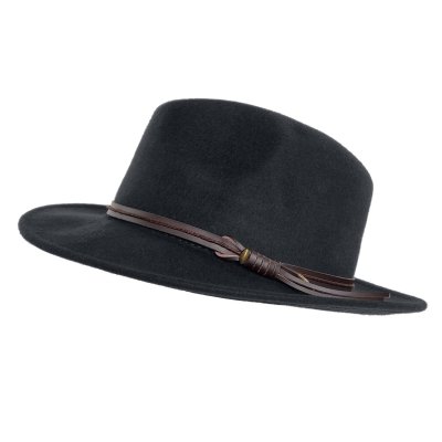 Hatter - Gårda Vicenza Crushable Wool felt Fedora (svart)