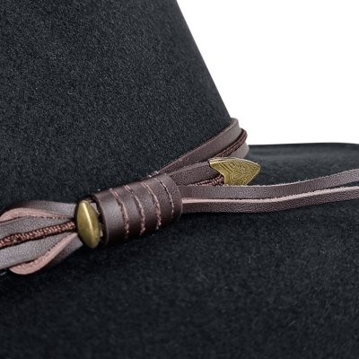 Hatter - Gårda Vicenza Crushable Wool felt Fedora (svart)