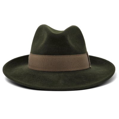 Hatter - Gårda Volterra Fedora Wool Hat (militærgrønn/beige)