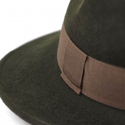 Hatter - Gårda Volterra Fedora Wool Hat (militærgrønn/beige)
