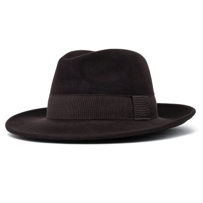 Hatter - Gårda Volterra Fedora Wool Hat (mørk brun)