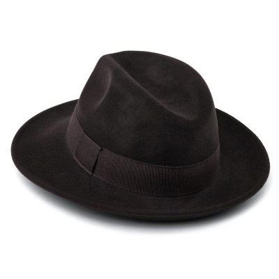 Hatter - Gårda Volterra Fedora Wool Hat (mørk brun)