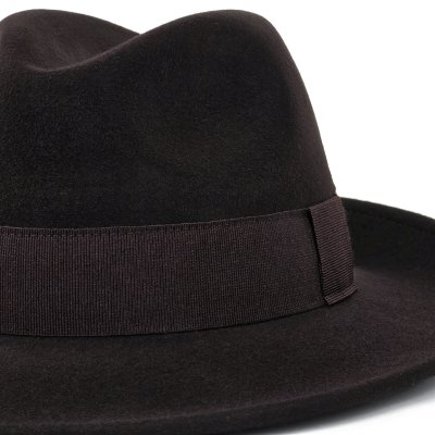 Hatter - Gårda Volterra Fedora Wool Hat (mørk brun)