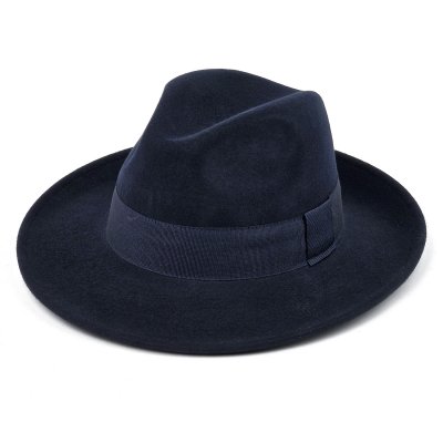 Hatter - Gårda Volterra Fedora Wool Hat (marineblå)