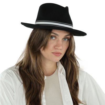Hatter - Gårda Belluno Crushable Wool felt Fedora (svart)